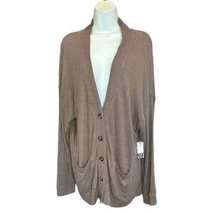 NSF Oversized Cardigan in Taupe NWT Size Medium